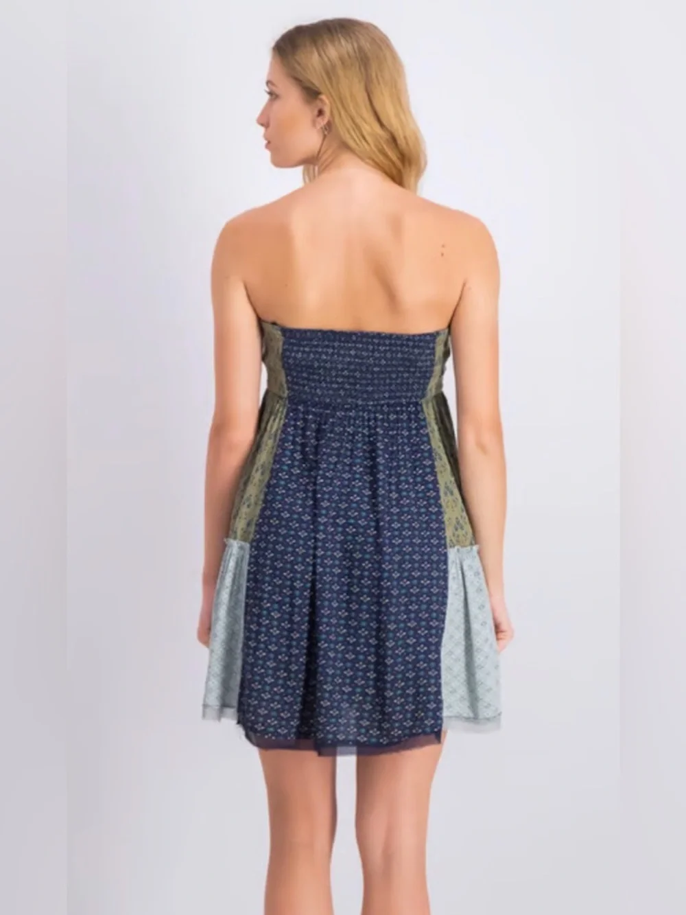 Free People Across The Sea Strapless Floral Tunic Top/mini dress - Picture 4 of 13